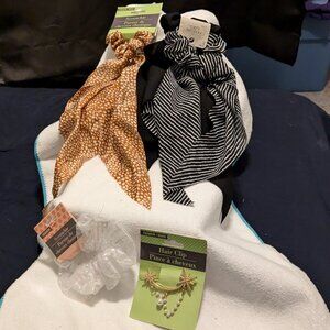 Bundle of hair clips and ties/scrunchies - NWT